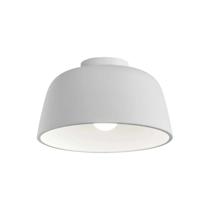 Plafonnier Miso blanc en acier au design sobre #couleur_blanc