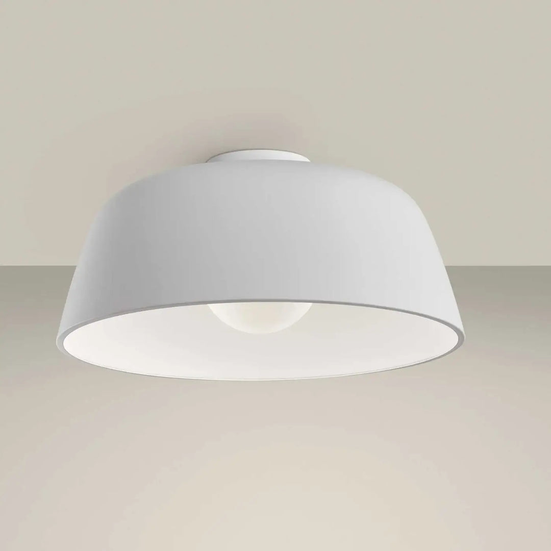 Plafonnier Miso blanc à la forme épurée #couleur_blanc