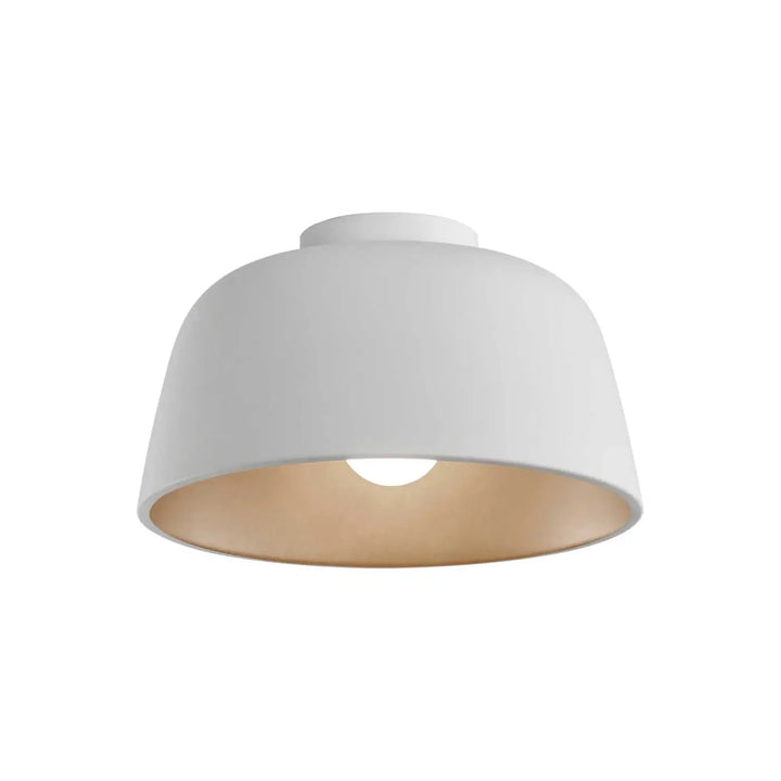 Plafonnier Miso minimaliste en acier blanc #couleur_blanc