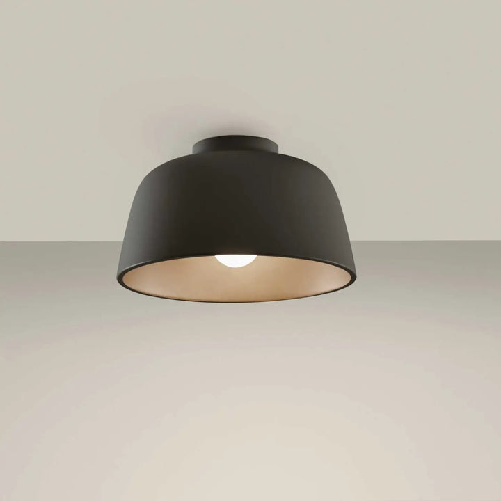Plafonnier Miso en acier noir #couleur_noir