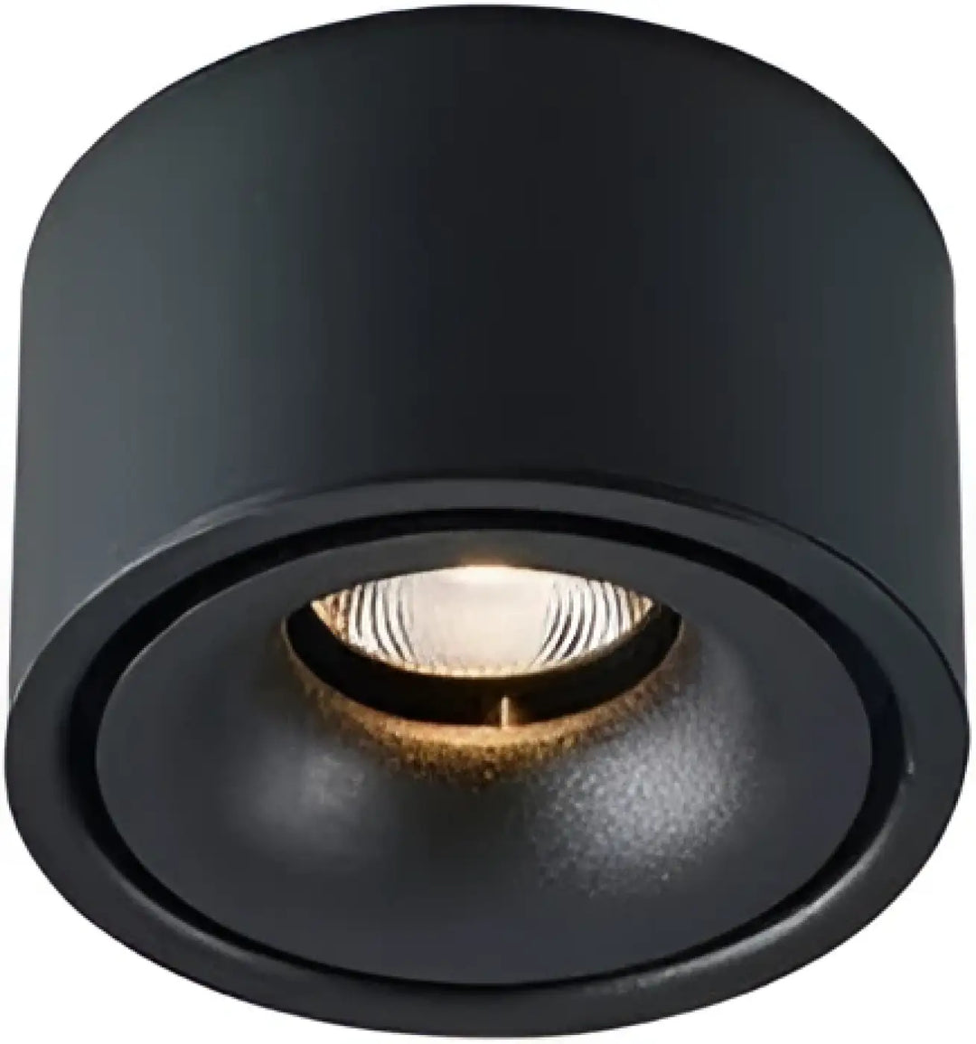 Luminaire plafonnier jinu noir cylindre encastré avec led chaude, plafonnier moderne plus quun éclairage classique