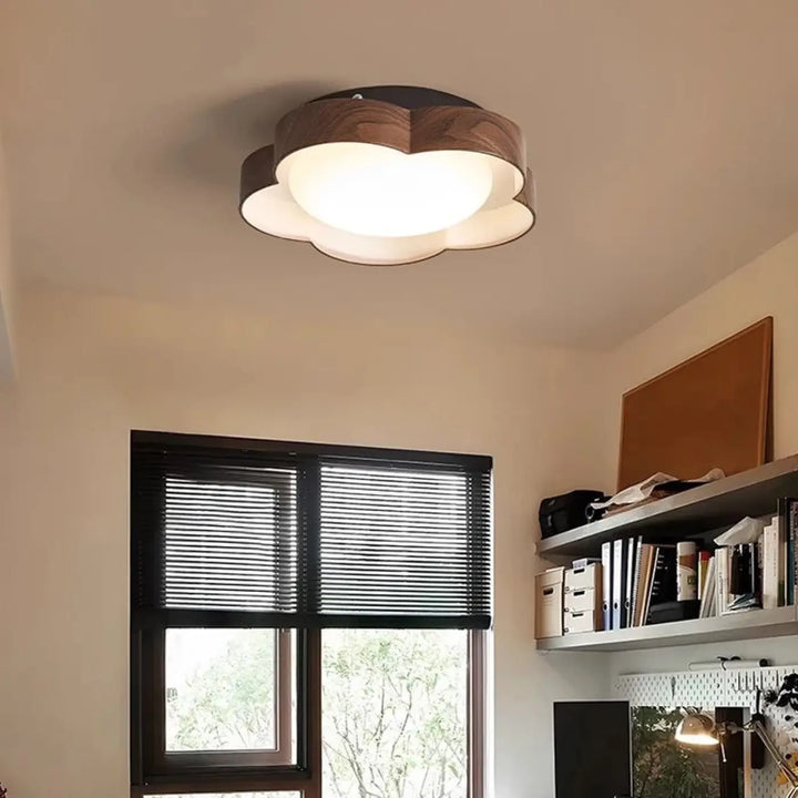 Plafonnier moderne led forme fleur design élégant naturel