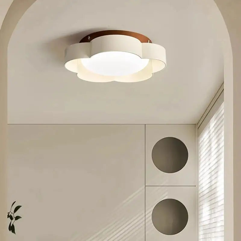 Plafonnier moderne led forme fleur design élégant naturel