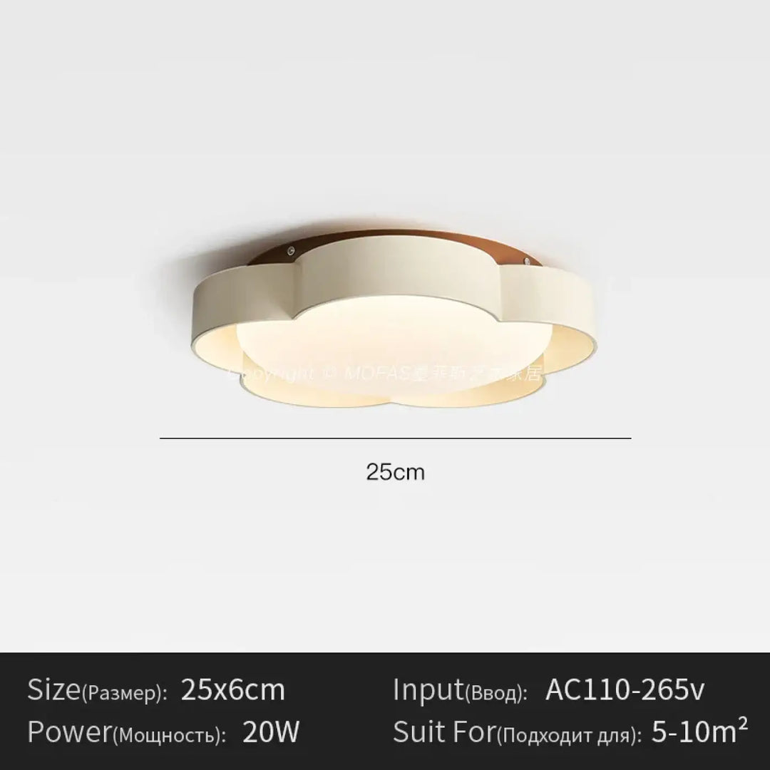 Plafonnier moderne led forme fleur design élégant naturel