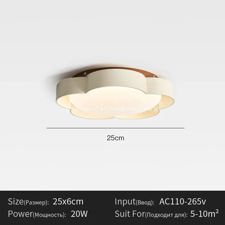 Plafonnier moderne led forme fleur design élégant naturel