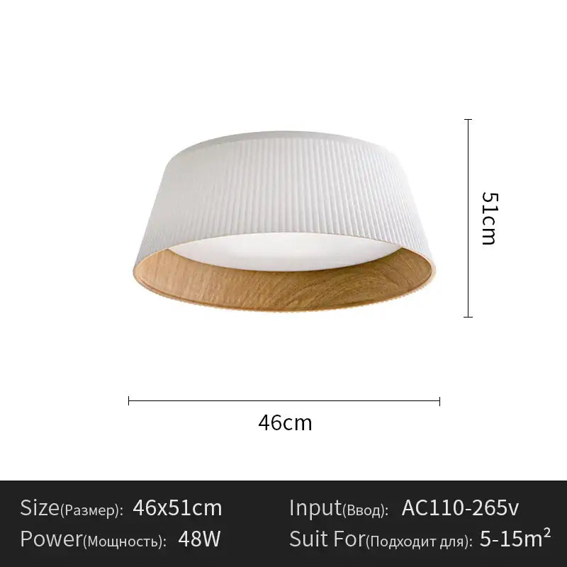 Plafonnier moderne en métal et abat-jour blanc ou noir