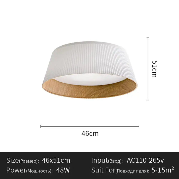 Plafonnier moderne en métal et abat-jour blanc ou noir