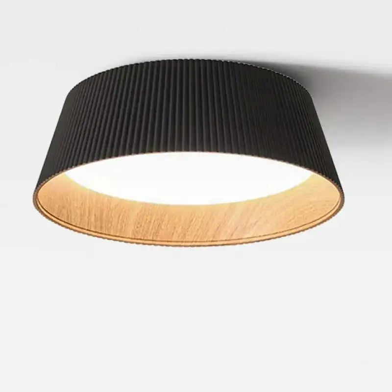 Plafonnier moderne en métal et abat-jour blanc ou noir