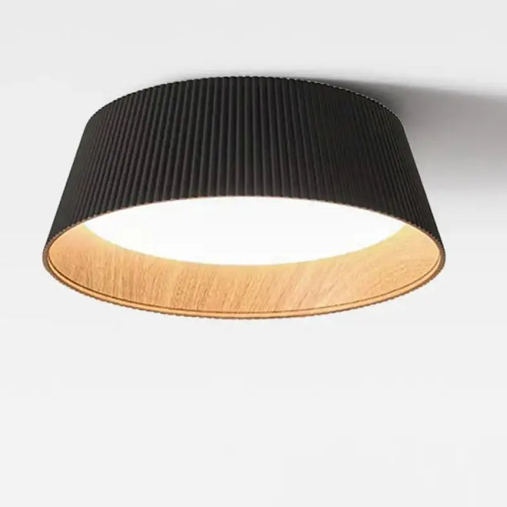 Plafonnier moderne en métal et abat-jour blanc ou noir