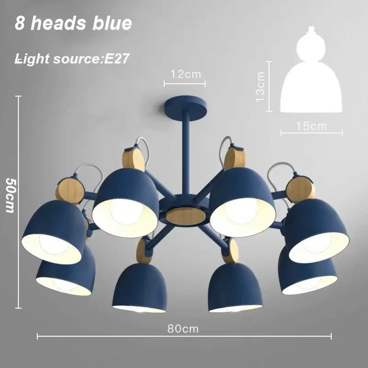 Plafonnier moderne style nordique multi lumières élégant