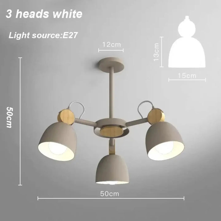 Plafonnier moderne style nordique multi lumières élégant