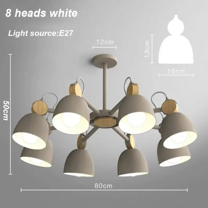 Plafonnier moderne style nordique multi lumières élégant