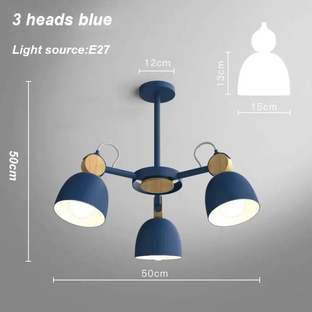 Plafonnier moderne style nordique multi lumières élégant