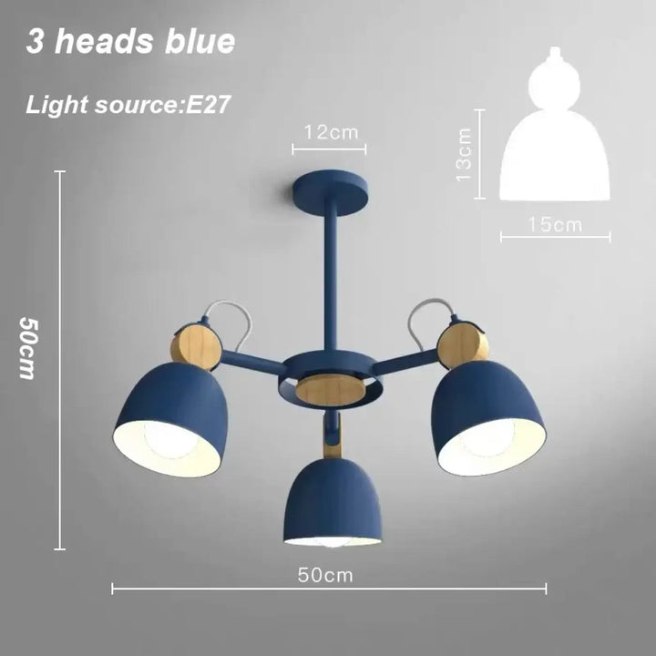 Plafonnier moderne style nordique multi lumières élégant