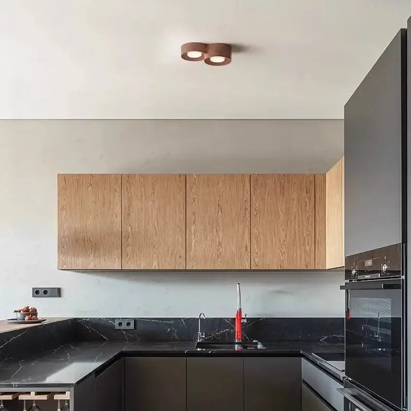 Plafonnier minimaliste avec éclairage led marron chic
