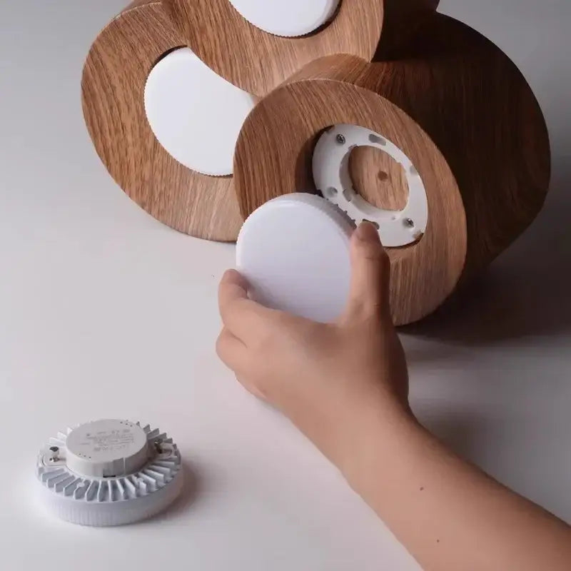 Plafonnier minimaliste avec éclairage led marron chic