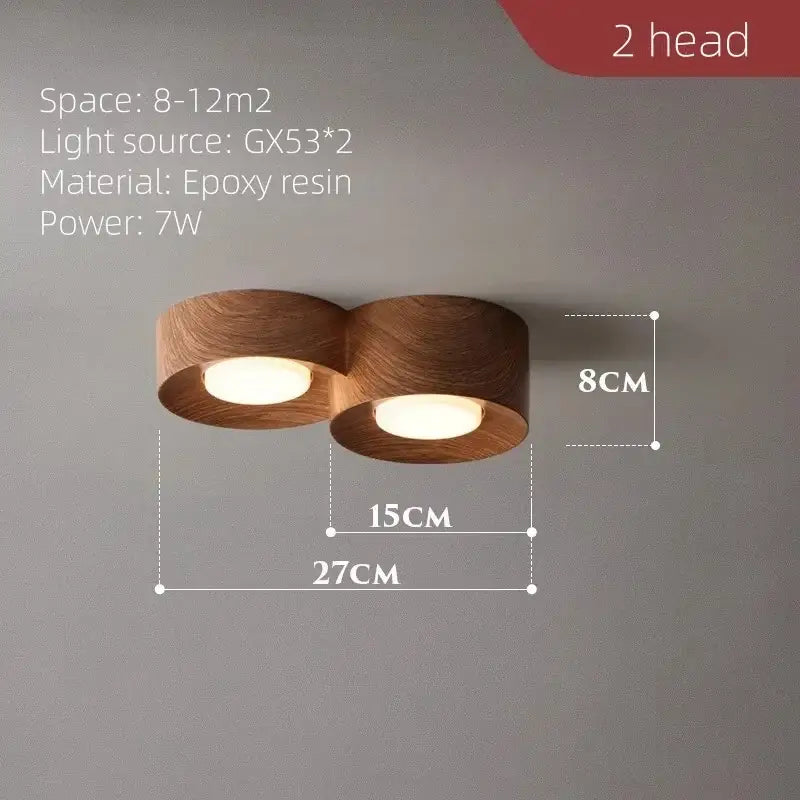 Plafonnier minimaliste avec éclairage led marron chic