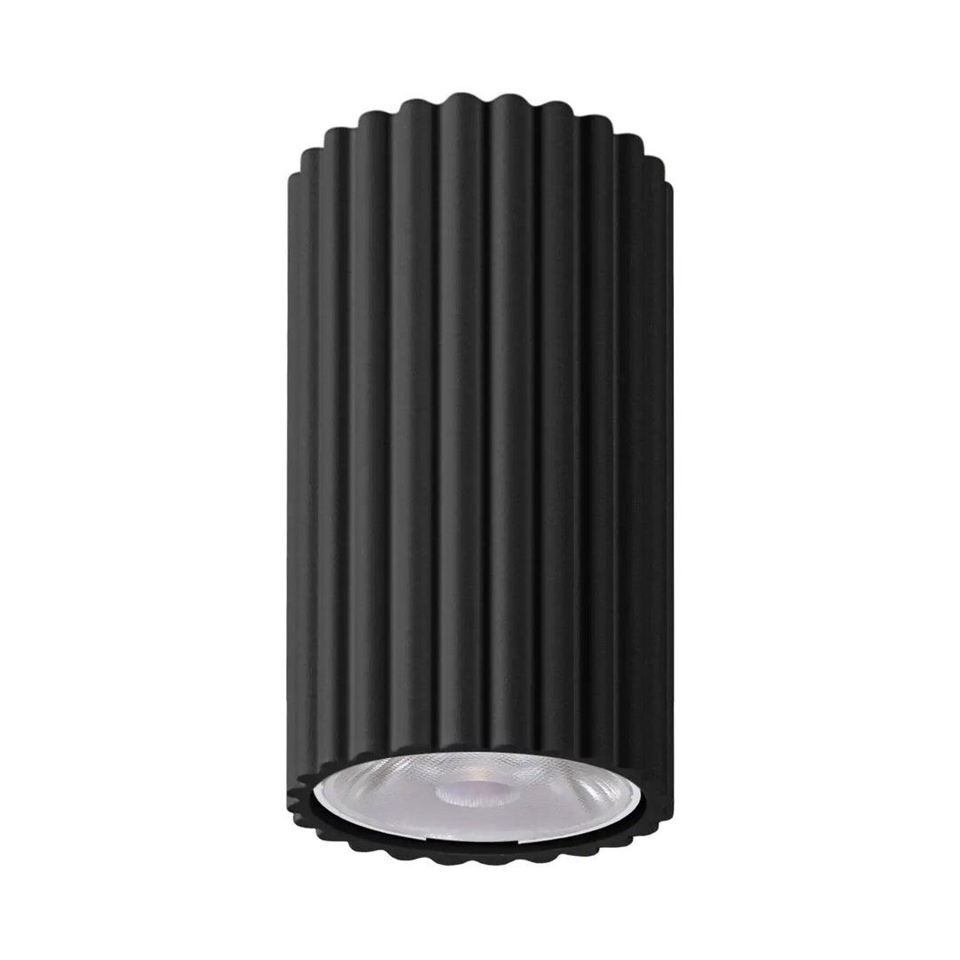 Luminaire plafonnier ivar noir led 4000k avec abat-jour modernes rainurés et design expressif pour confort d’utilisation