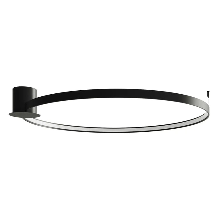 Luminaire plafonnier noir rio 110 avec design unique et anneau métallique intérieur modules led lampes rio