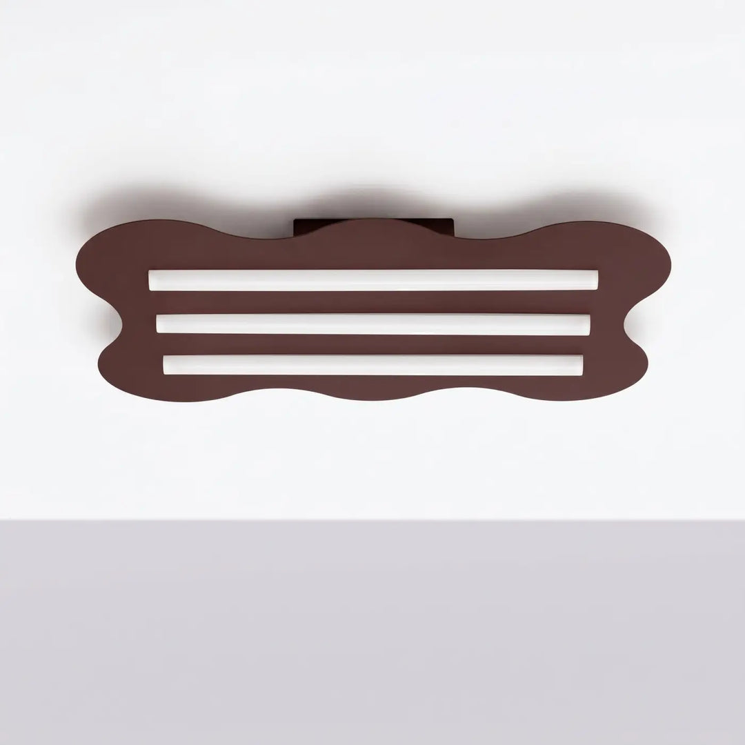 Plafonnier KLOVER marron éteinte, au plafond