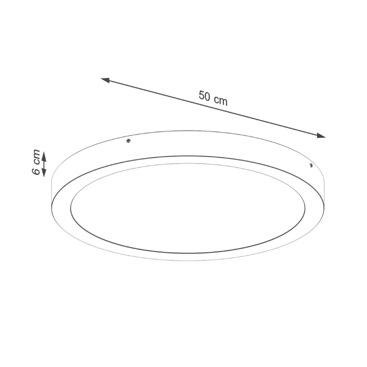 Luminaire plafonnier onyx 50 blanc led 3000k plafond rond au design épuré pour une recherche d’un éclairage aux couleurs intemporelles