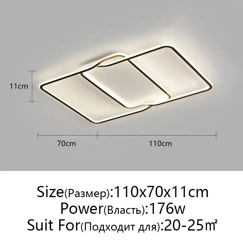 Plafonnier rond led noir élégant et économique style modern