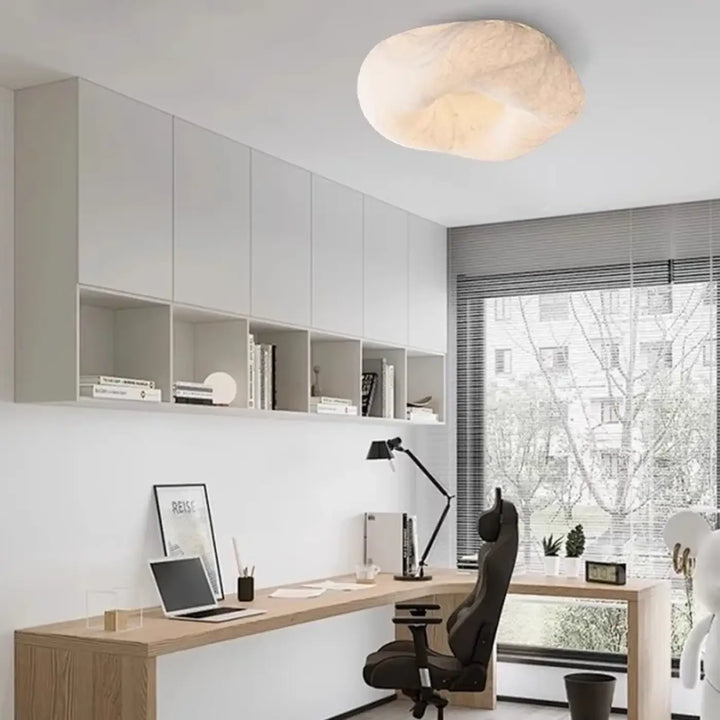 Plafonnier Sculptural En Forme Libre Style Nuage Crème

