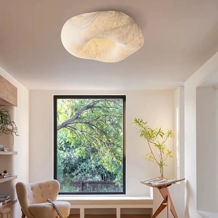 Plafonnier Sculptural En Forme Libre Style Nuage Crème

