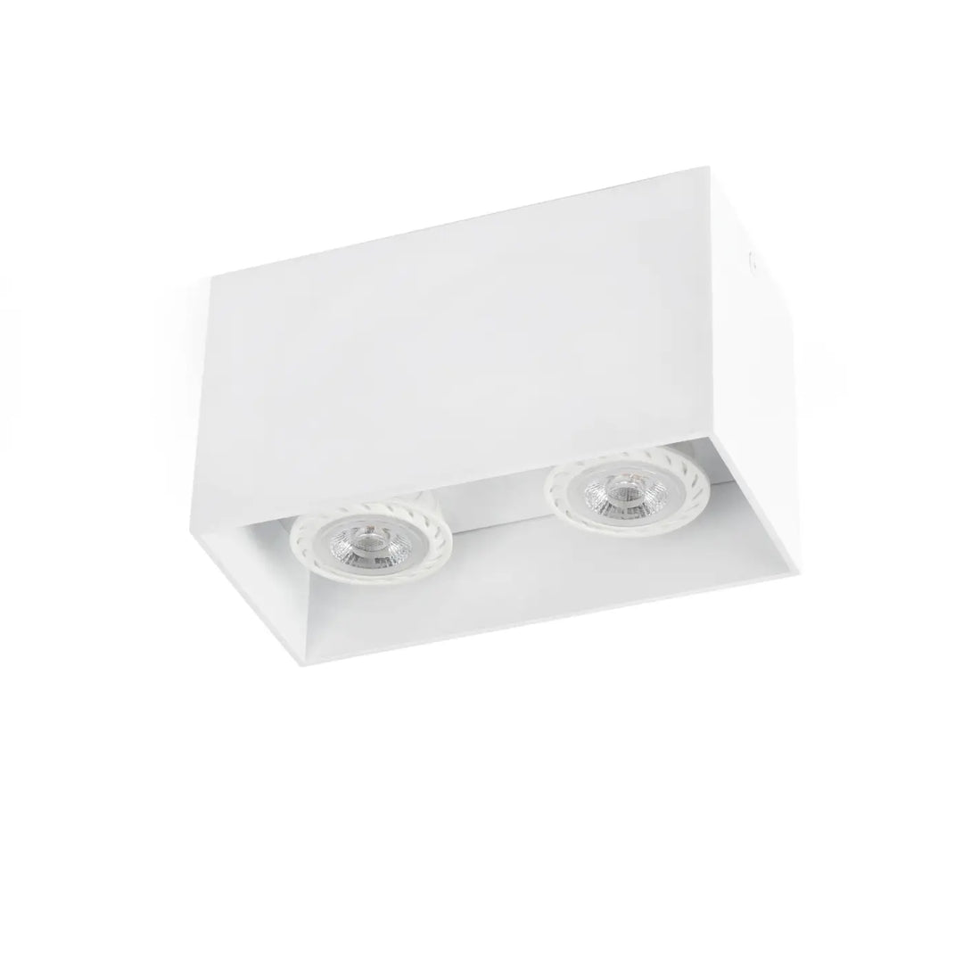 Plafonnier Tecto blanc deux spots GU10 de Faro Barcelona