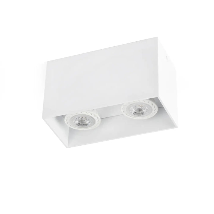 Plafonnier Tecto blanc deux spots GU10 de Faro Barcelona