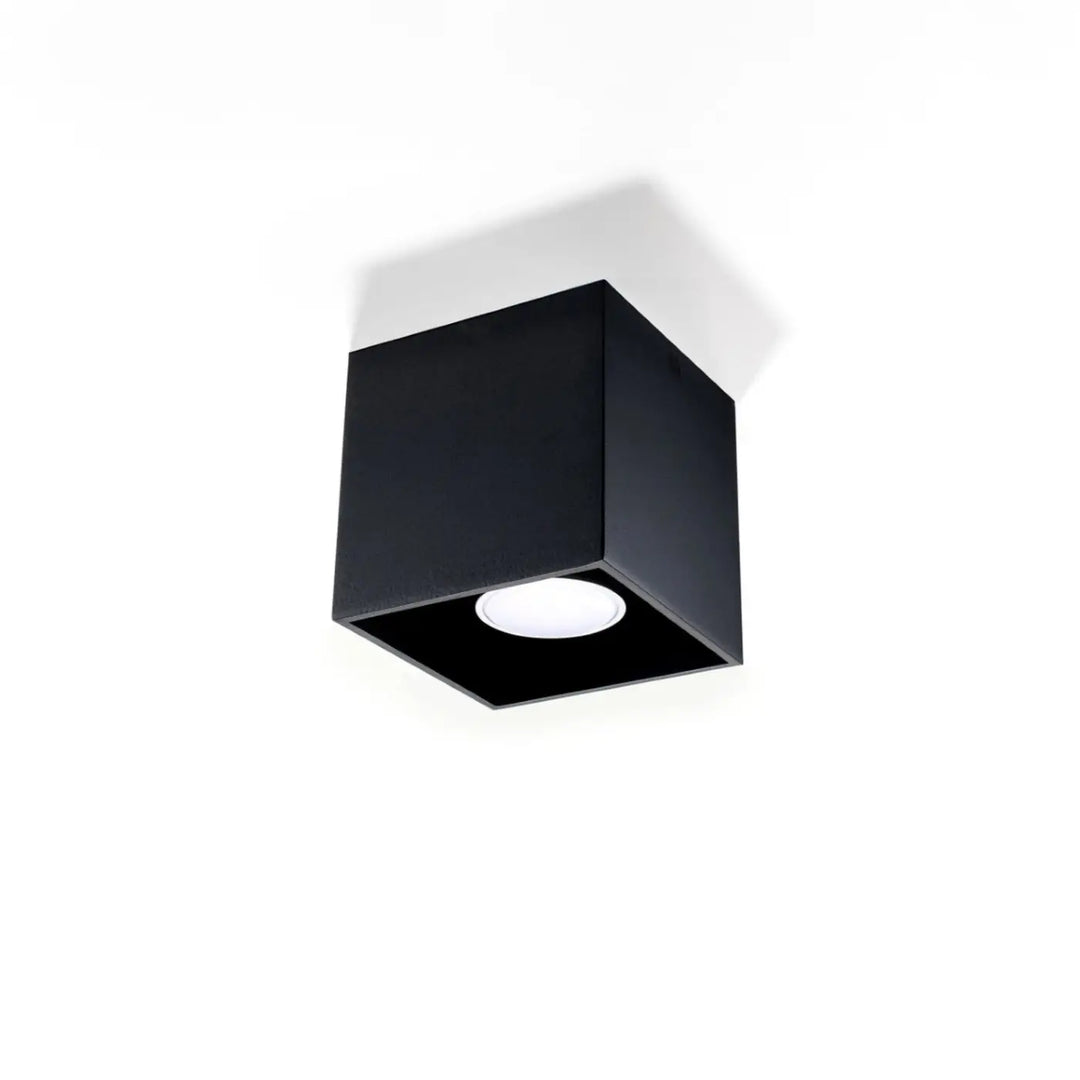 Luminaire Plafonnier noir éteinte, vue rapprochée