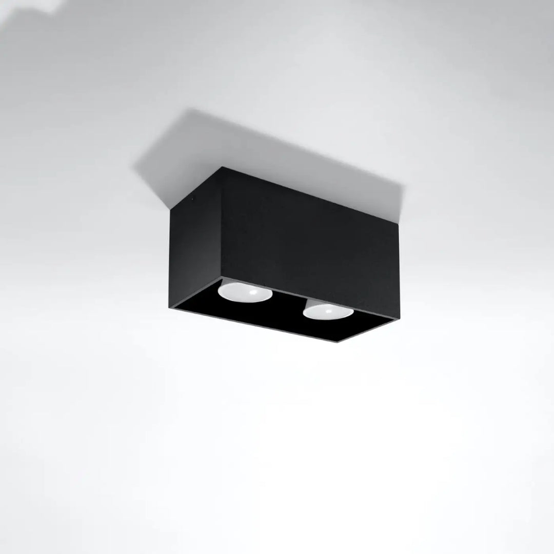 Luminaire Plafonnier noir éteinte, vue rapprochée