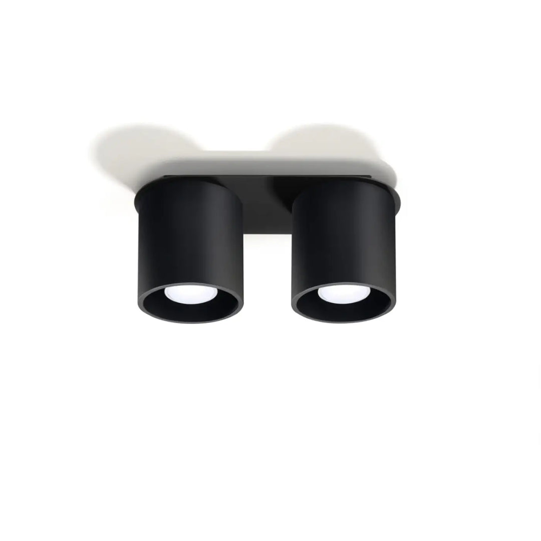 Luminaire Plafonnier noir éteinte, vue rapprochée