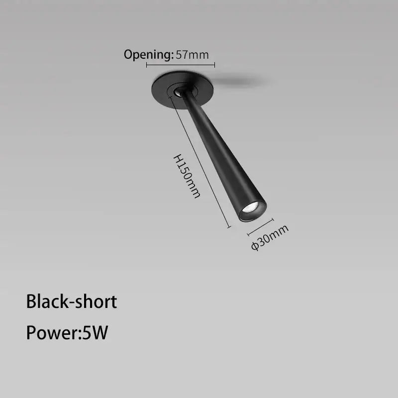 Plafonnier spot encastré design tube contemporain élégant