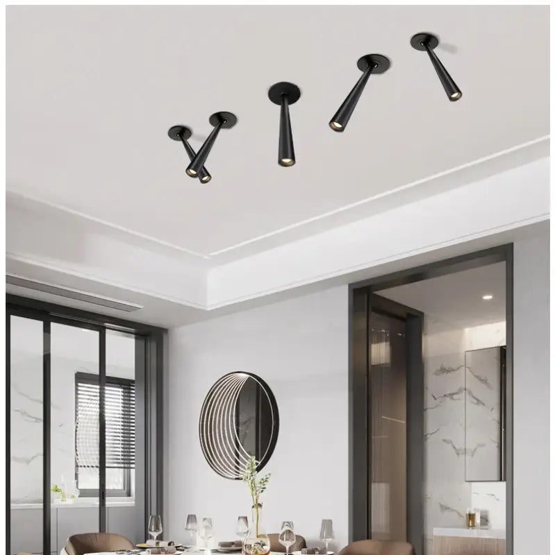 Plafonnier spot encastré design tube contemporain élégant