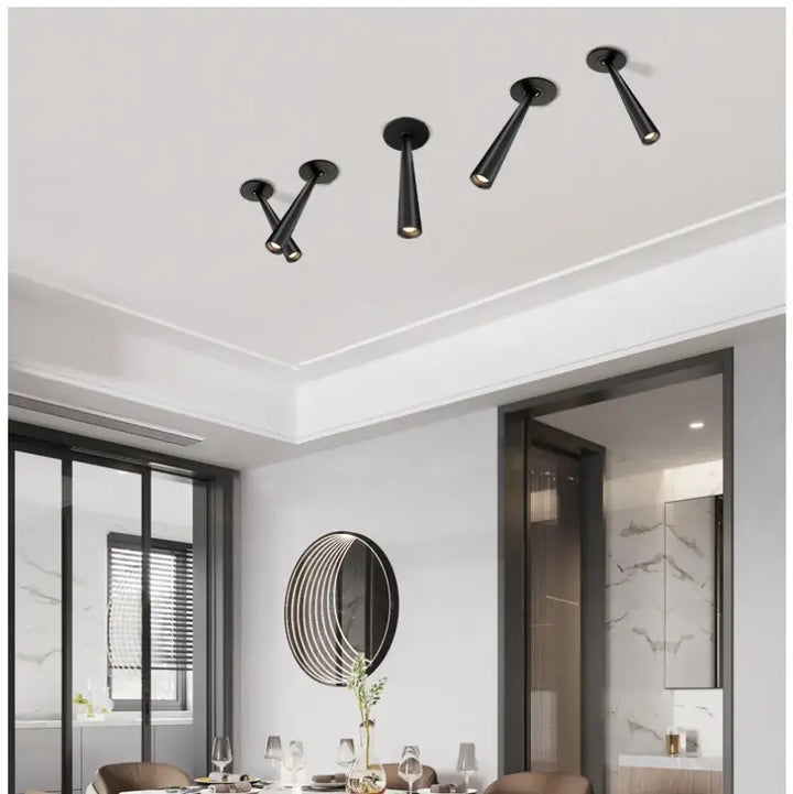 Plafonnier spot encastré design tube contemporain élégant