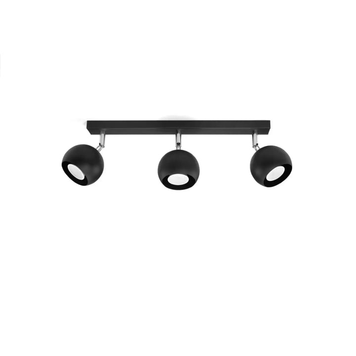 Luminaire plafonnier noir éteint, vue rapprochée
