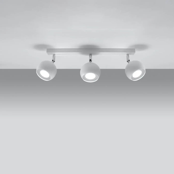Luminaire plafonnier blanc allumé