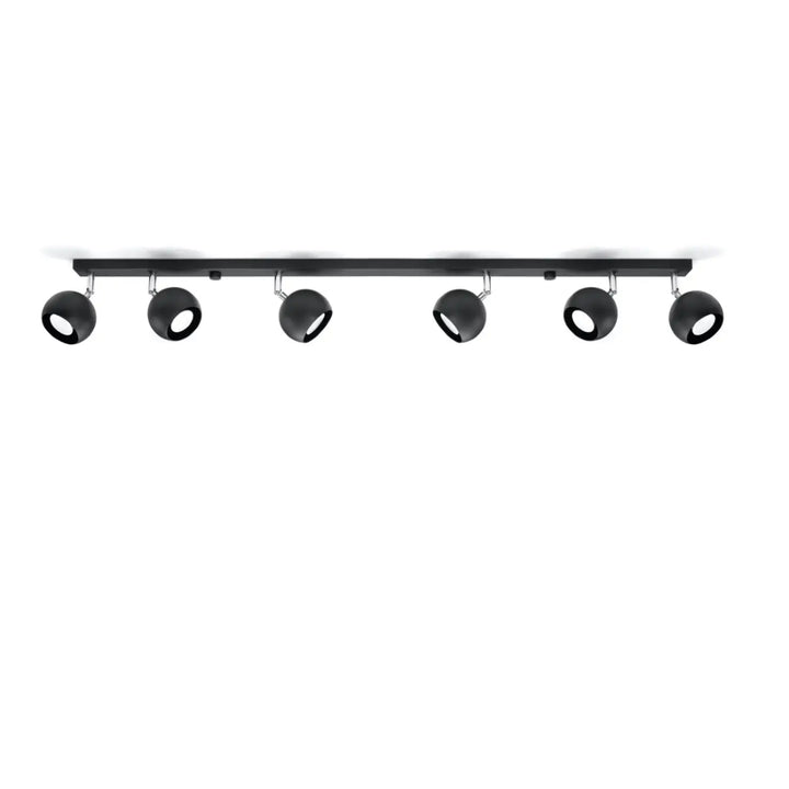 Luminaire plafonnier noir éteint, vue rapprochée