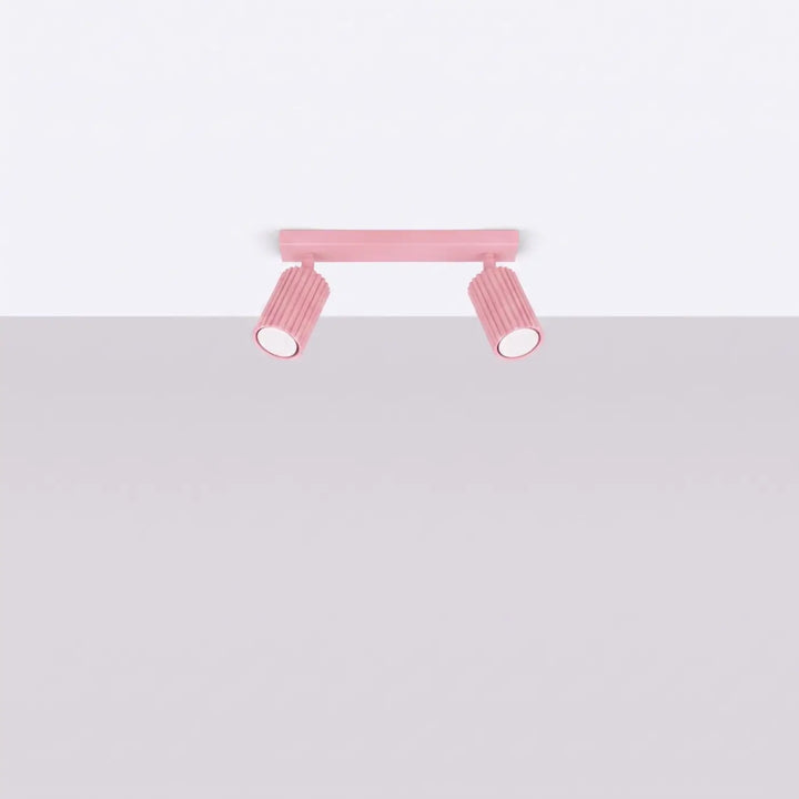 Luminaire Plafonnier rose éteinte, vue rapprochée