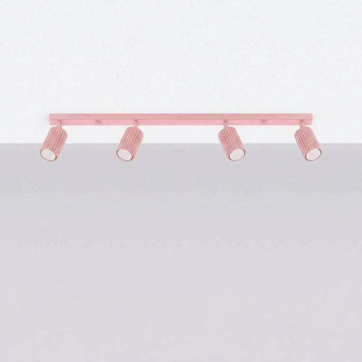 Luminaire Plafonnier rose éteinte, vue rapprochée