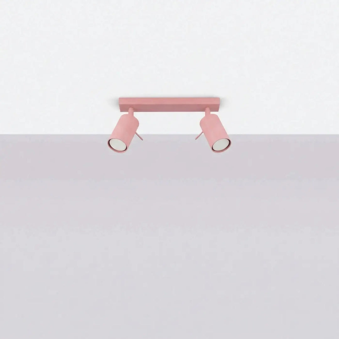 Plafonnier Ring rose à rampe de spots orientables, éteint