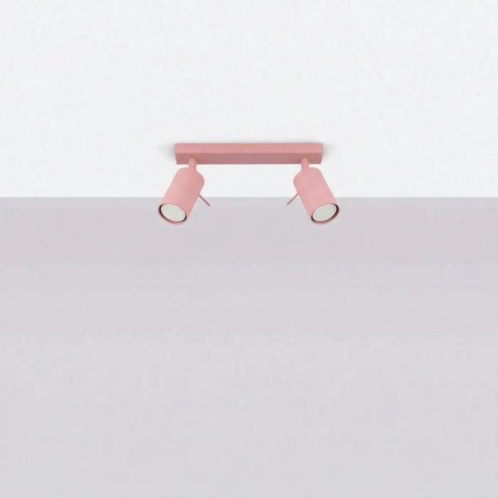 Plafonnier Ring rose à rampe de spots orientables, éteint