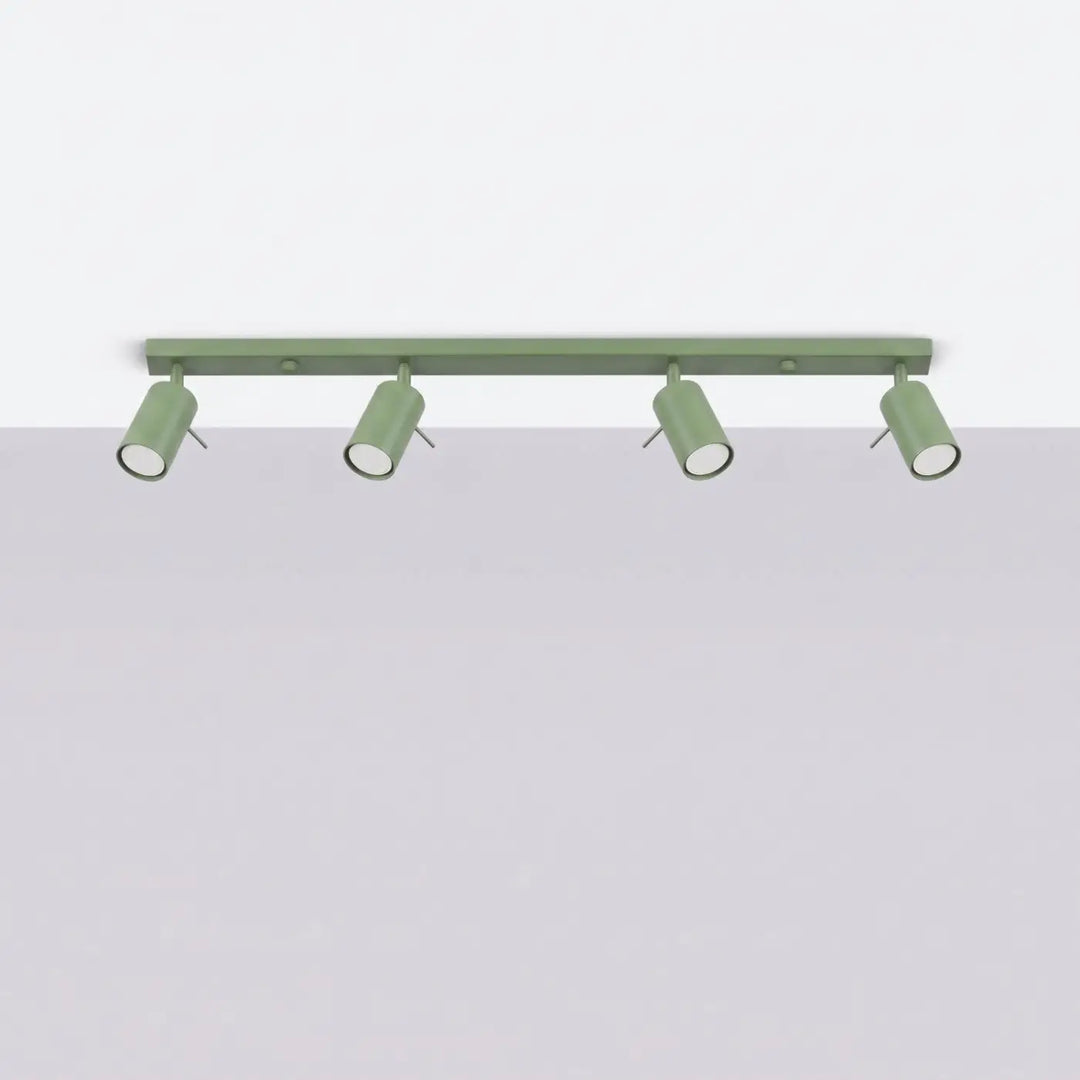 Plafonnier Ring sauge à rampe de spots orientables, éteint