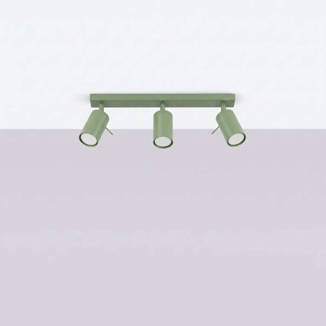 Plafonnier Ring sauge à rampe de spots orientables, éteint