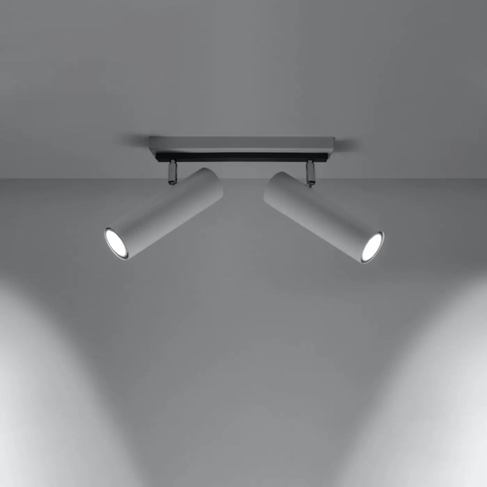 Luminaire plafonnier blanc allumé