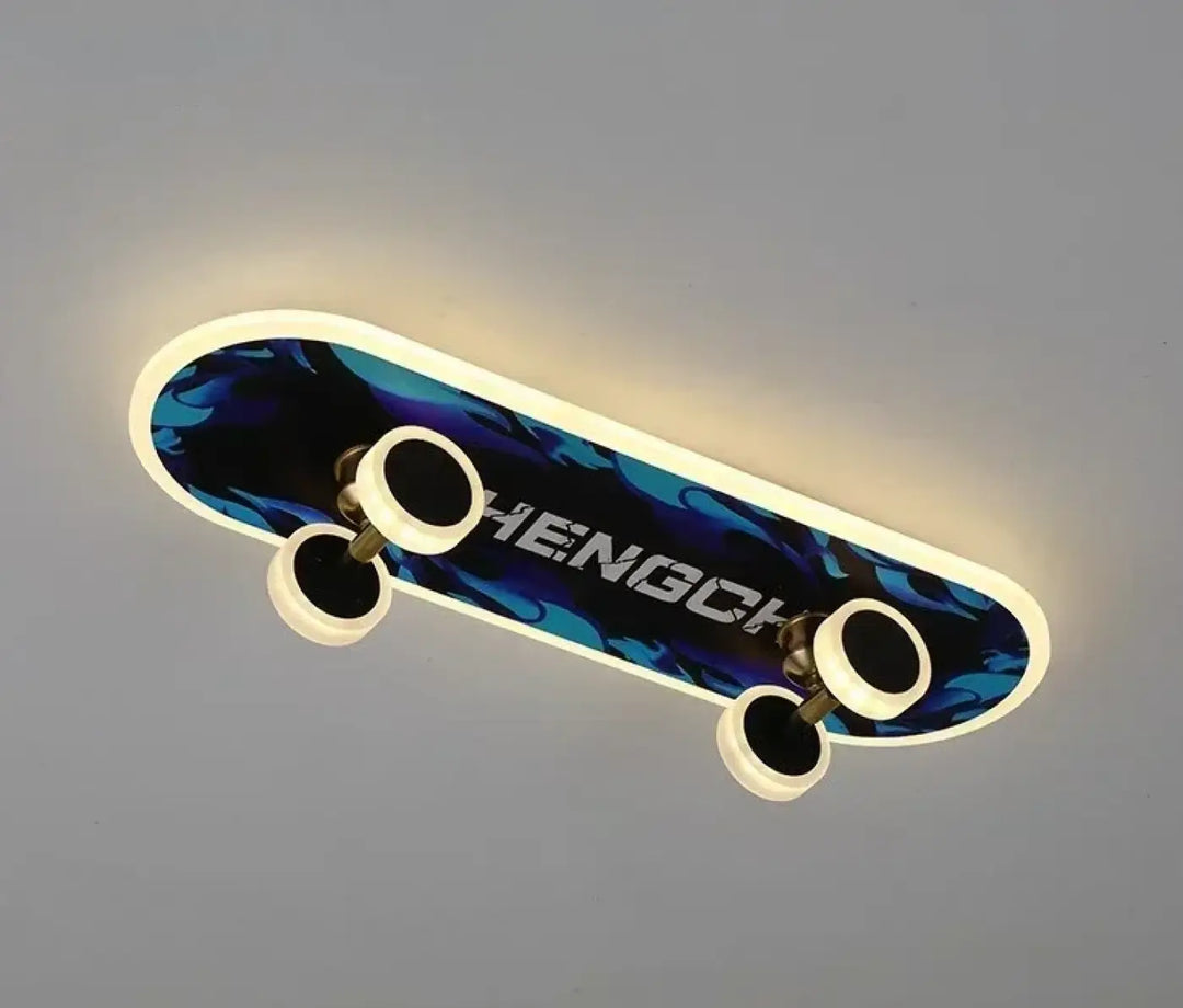 Creative Skateboard Ceiling Lights Nordic New Designer Children’s Room Lamps Modern Boy Girl Living Room Cartoon Decor