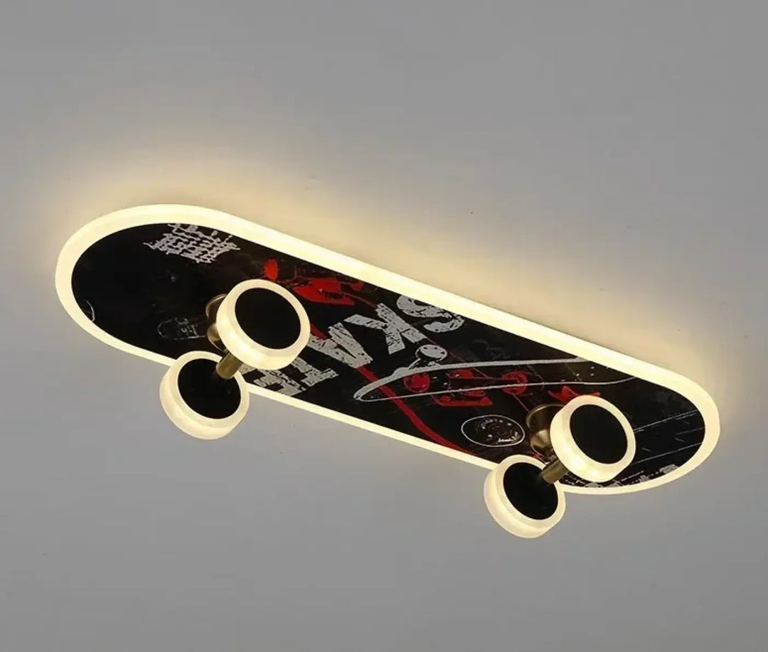 Creative Skateboard Ceiling Lights Nordic New Designer Children’s Room Lamps Modern Boy Girl Living Room Cartoon Decor