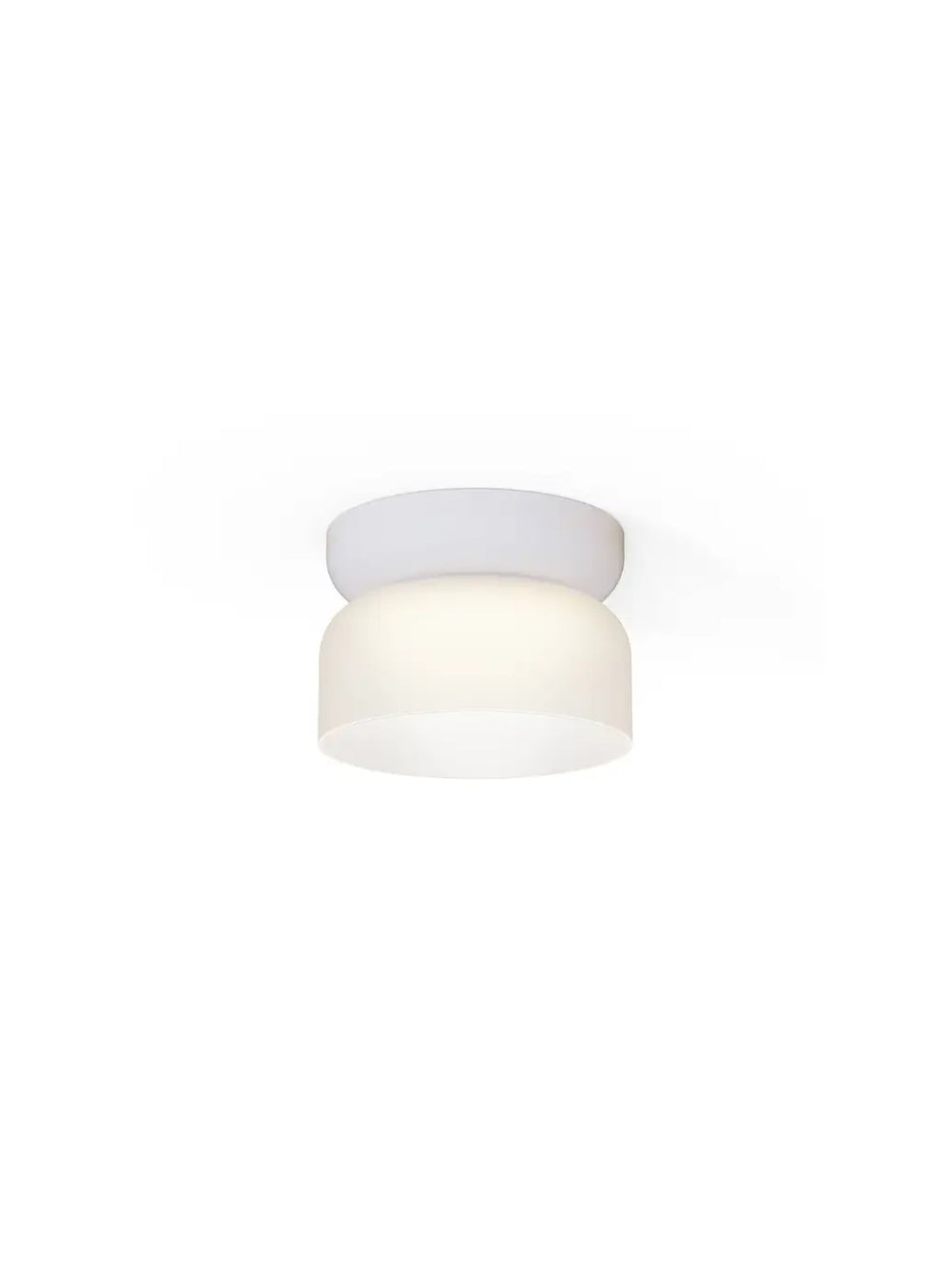 Plafonnier Totem Mini Pablo Designs en verre soufflé blanc
