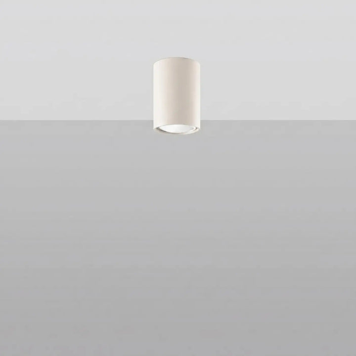 Luminaire Plafonnier beige éteinte, vue rapprochée